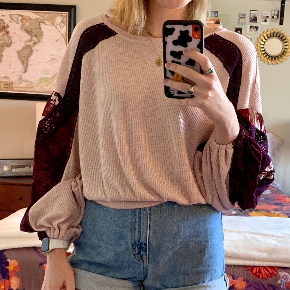 Free People puff sleeve thermal